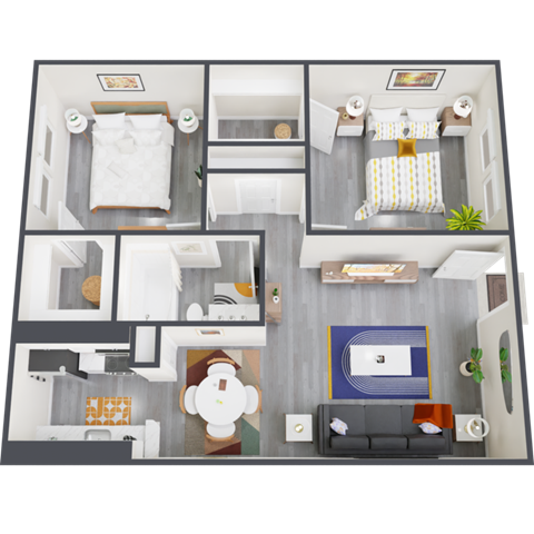a floor plan of our studio apartment at riviera palms